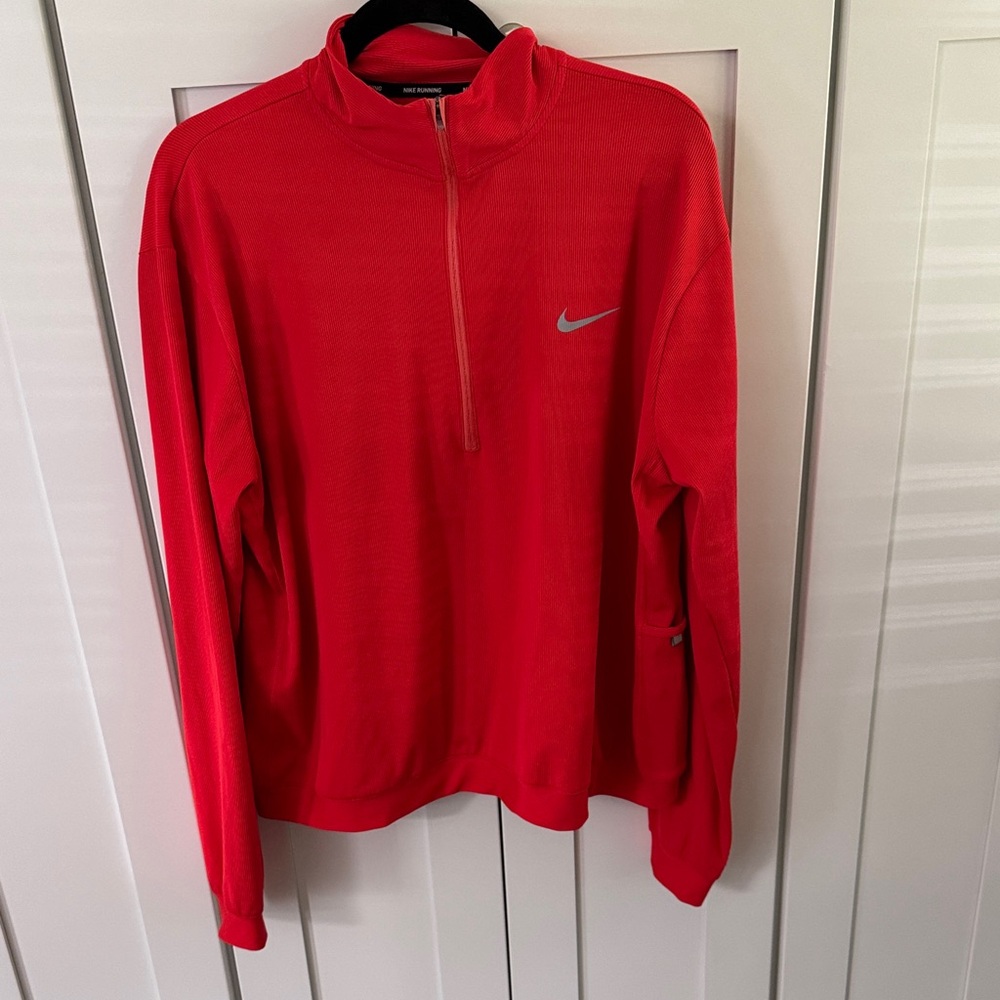 Nike Red Pullover with Silver Logo